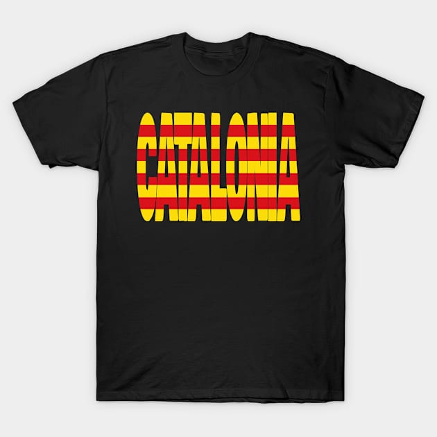 Catalonia flag stencil T-Shirt by Kuni Art